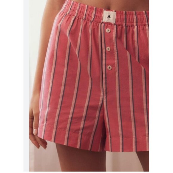 The Wren Boxer Shorts Tricolor Stripe Berry 2X - Picture 1 of 3